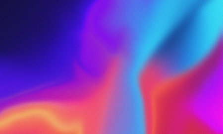 Vibrant abstract gradient background with grainy texture and modern color flowの写真素材