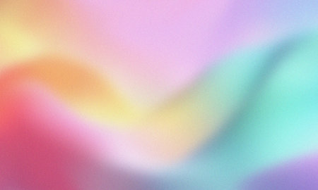 Gradient colorful abstract background with soft pink orange yellow blue light purple grain textureの写真素材