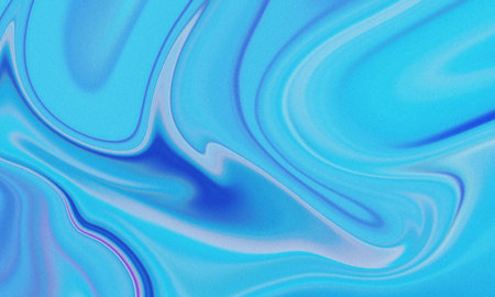 Abstract blue liquid marble flow with subtle grain texture liquid movementの写真素材