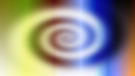 Dynamic colorful blurred spiral background with smooth gradients, soft focus, and flowing lightの写真素材