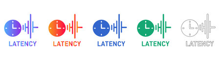 Latency Network Performance scalable design Icon Set icon set vol 081