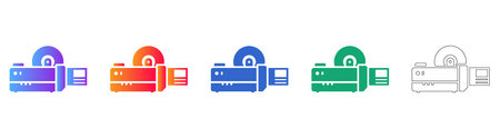CD and DVD Writer Drive Icons vol 643
