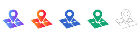 Map Location Pin Navigation Icons vol 30443