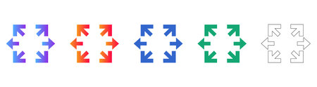 Arrows Expanding Resize Fullscreen Icon Set vol 30516