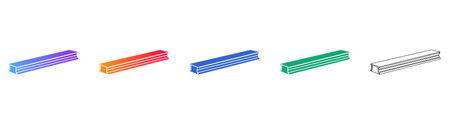 Industrial I Beam Profile Icons vol 919
