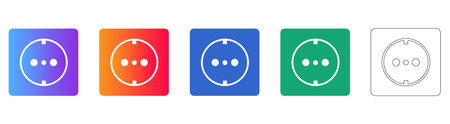Electrical Socket Wall Outlet Icons vol 944