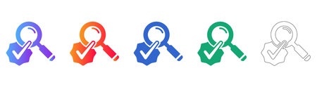 Quality Assurance Search Icon Set vol 30491
