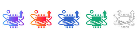 Microchip Technology Processing Icon Set vol 30563