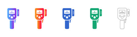 Professional Thermal Scanner scalable design Icons vol 1322