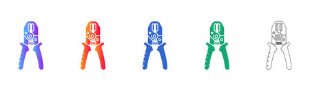 Electrical Crimping Tool Icon Collection vol 1489