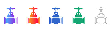Industrial Wheel Valve scalable design Icons vol 1432