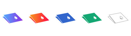 Water Drop Document Icon Set scalable design vol 1201