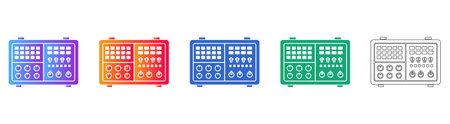 Professional Control Console Interface Icons vol 1739