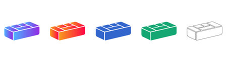 Isometric Paving Brick Icons vol 1890