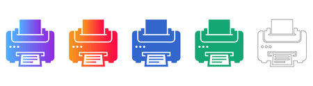 Document Printing Machine scalable design Icons vol 1963