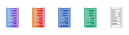 Data Center Server Icon Set vol 2148