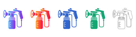 Manual Breast Pump scalable design Icon Set vol 2078