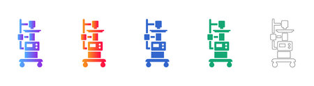 Medical Imaging Equipment scalable design Icon Set vol 2416
