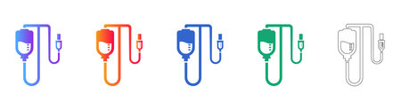 Intravenous Therapy Equipment scalable design Icons vol 2343