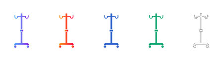 Medical IV Pole Icon Set vol 2798
