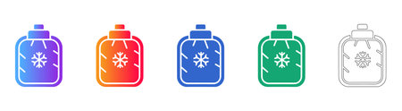 Five Cold Pack or Ice Pack Icons vol 2909
