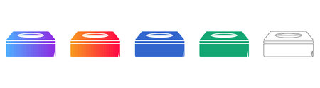 Square Container Icon Set vol 2927