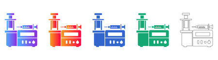 Medical Infusion Pump Icon Set for Healthcare Applications vol 3085