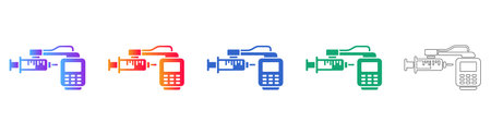 Electronic Infusion Pump Icon Set vol 3422