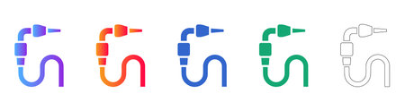Welding Torch Equipment Icon Set vol 3261