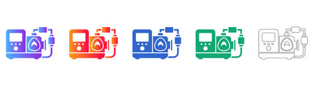 Medical Nebulizer Machine Graphic Icons vol 3435
