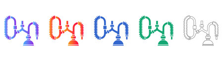Medical Ventilator Circuit Component Icons vol 3209
