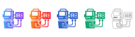 BiPAP Respiratory Therapy Machine Icons vol 3433