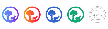 Veterinary Care and Nature Icon Collection vol 3404のイラスト素材