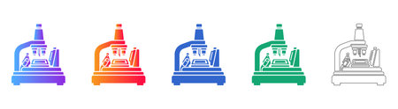 Laboratory Microscope Research Icon Set vol 3612