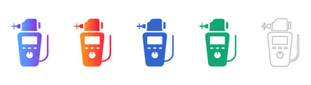 Medical Diagnostic Handheld Device Icon Set vol 3801