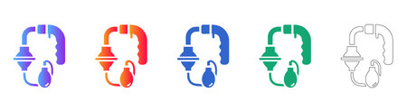 Dynamic Handheld Pressure Pump Icons for Medical Equipment vol 3863