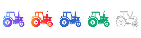Classic Farm Tractor Icon Collection vol 25009