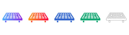 Renewable Energy Solar Panel Icons in Modern Gradient and Outline Styles vol 25395