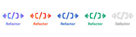 Software Refactor Coding Syntax Icons Set vol 24966