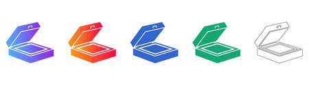 Open Box Delivery Package Icons vol 26321のイラスト素材