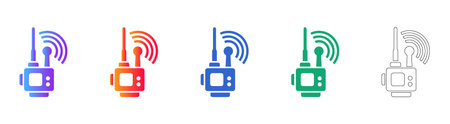 Wireless Walkie Talkie Communication Icons vol 26311