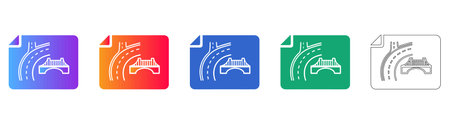Bridge and Road Infrastructure Planning Icons vol 26414のイラスト素材