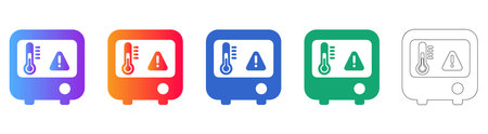 Thermal Alert Monitor Icon Set vol 26297