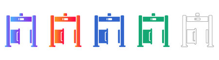 Automated Security Gate Icon Set vol 26588