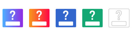 Question Mark Box Icon Set for FAQ and Support vol 27164