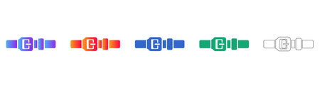 Modern Belt Buckle Accessory Icons vol 27080