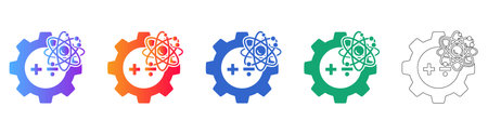 Math and Science Gear Icons Set vol 27229のイラスト素材
