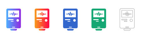 Heartbeat ECG Monitor Illustration Set for Medical Diagnostics vol 27512
