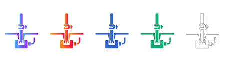 Foundation Drilling and Geotechnical Testing Equipment Illustration Set vol 27629