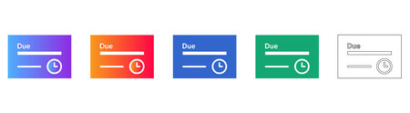 Task Due Date Status Icons vol 27935のイラスト素材